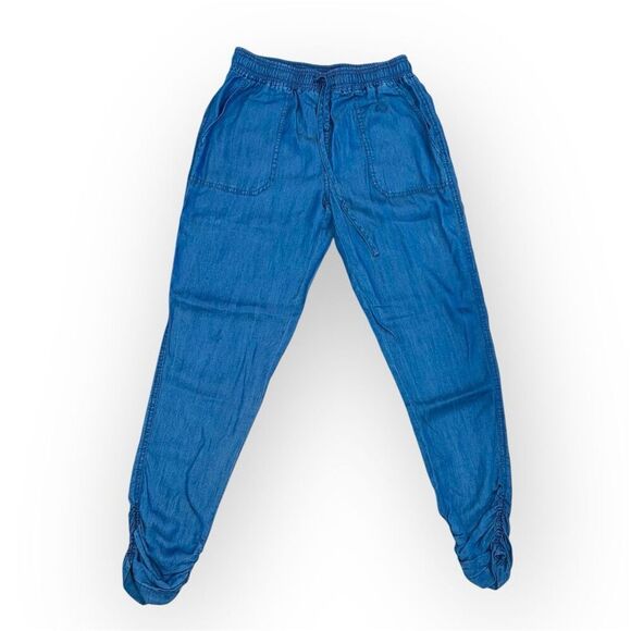 Thread & Supply Chambray Denim Joggers Tencel Sustainable Fabric Lightweight XS - Picture 2 of 16